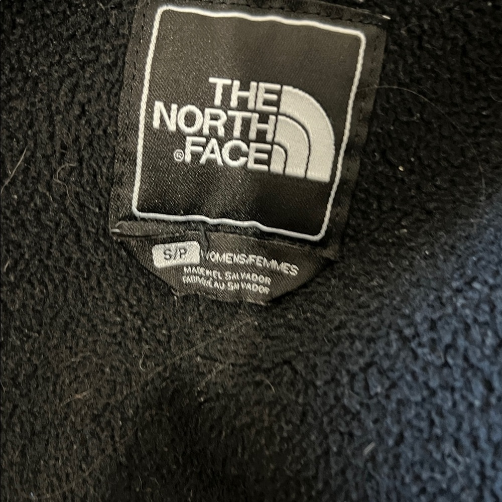The North Face Denali Jacket Hoodie Womens Small Black Fleece Full Zip Fleece - Picture 4 of 6